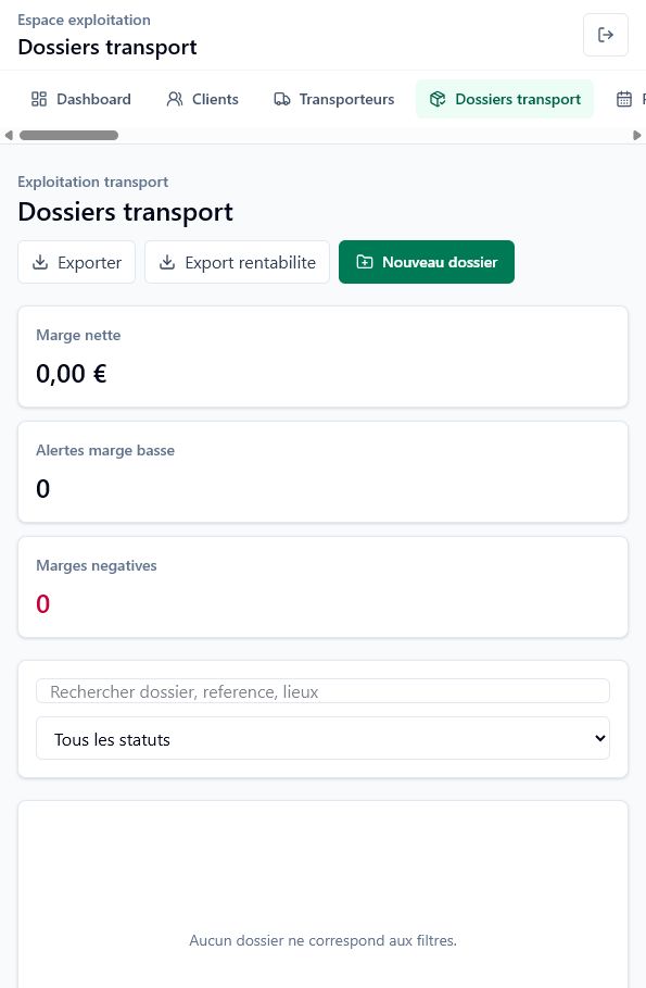Pilotage des dossiers transport dans FYNKHA